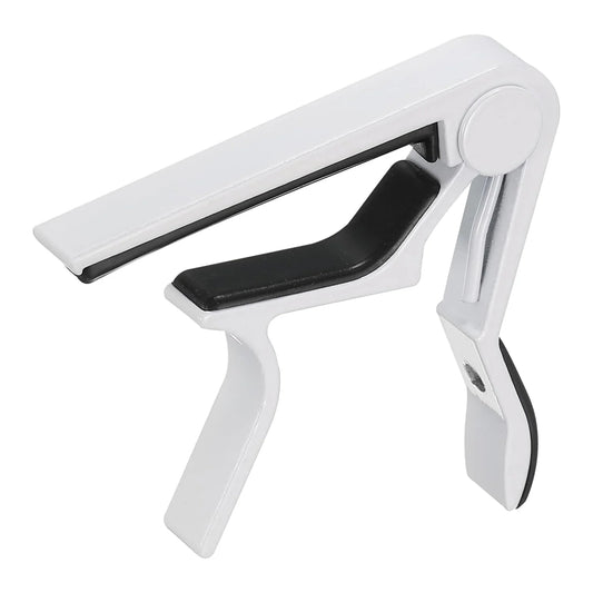 5Core Guitar Capo String Clamp Kapo W Soft Padding for Acoustic & Electric Guitars White